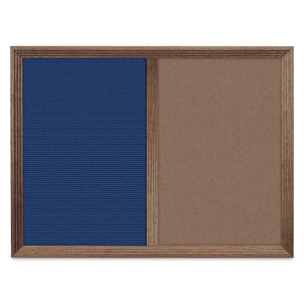 Enclosed Corkboard, 1 Door, 60"x36", 4" Fra